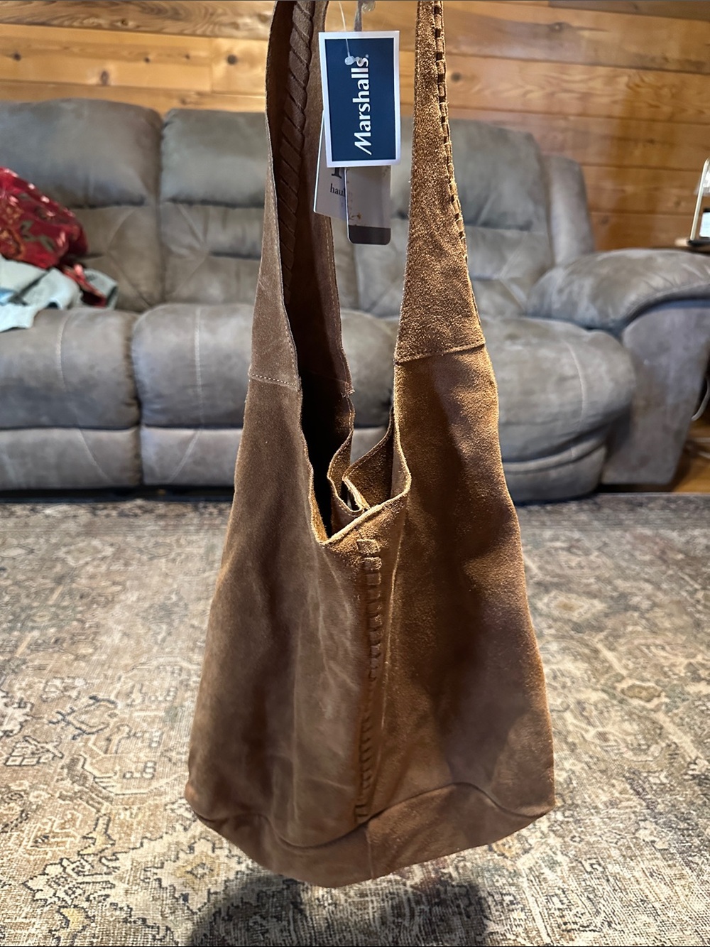 Haute Hippie Suede Shoulder Bag in Cognac Brown - Picture 4 of 4